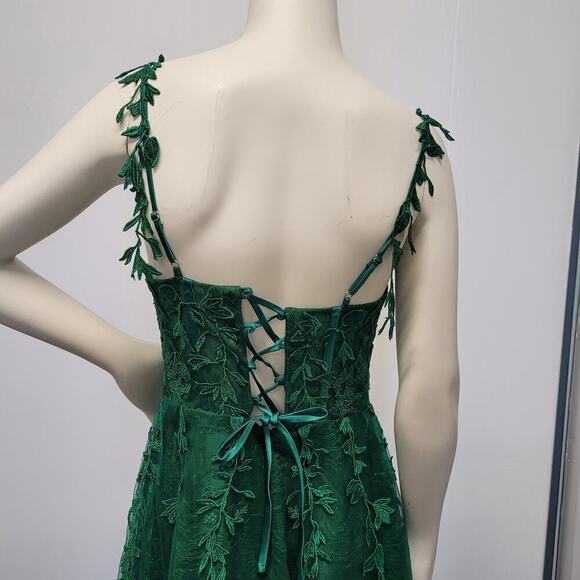 Evergreen Formal Gown Prom Dress Wedding Party Bridesmaid MOTB - Picture 7 of 14